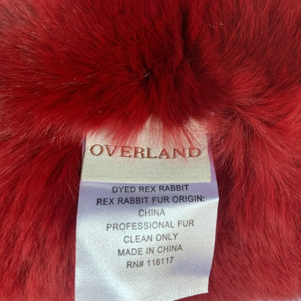 Scarlet Rex Rabbit Fur Collar - Picture 8 of 8